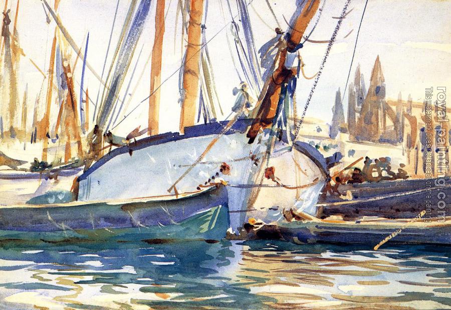 John Singer Sargent : Shipping, Majorca John Singer Sargent : Shipping, Majorca
